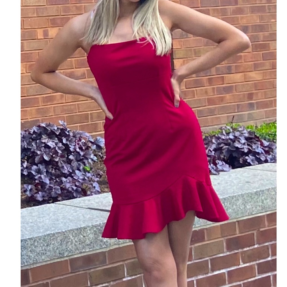 LuLu’s - Red Mini Ruffled Dress